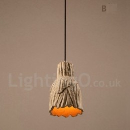 Lampada a sospensione vintage in cemento