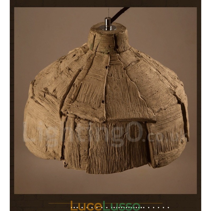 Lampada a sospensione vintage in cemento