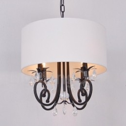 Lampada a sospensione rustica in metallo a tamburo