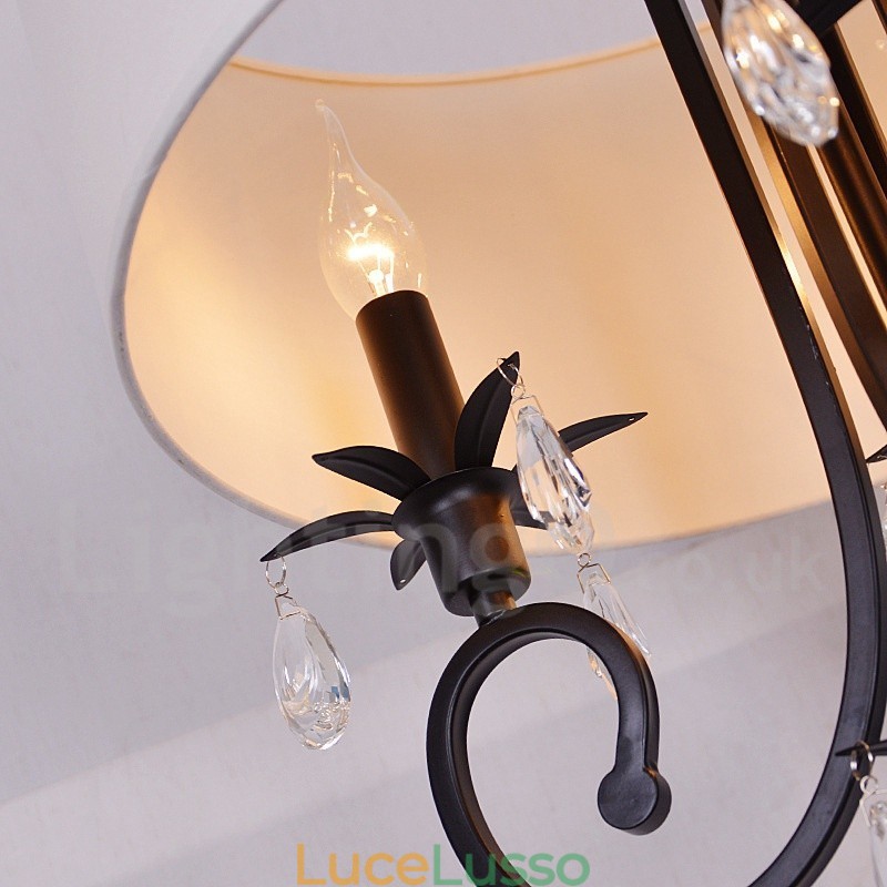 Lampada a sospensione rustica in metallo a tamburo