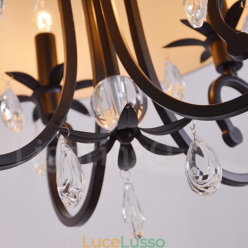 Lampada a sospensione rustica in metallo a tamburo