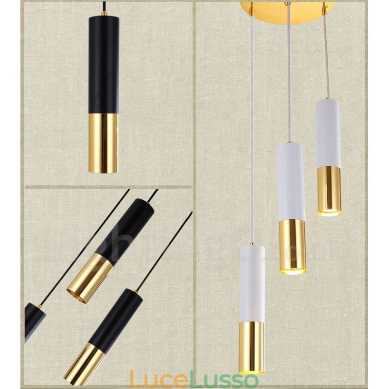 Lampada a sospensione moderna e contemporanea a 3 luci