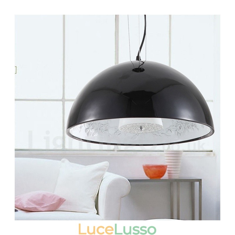 Lampada a sospensione rustica nera Lodge 1 luce