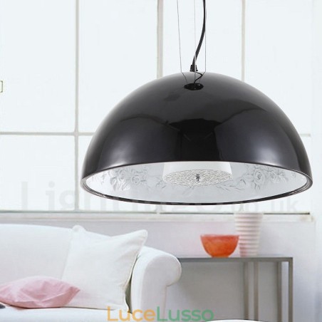 Lampada a sospensione rustica nera Lodge 1 luce Lampada a sospensione rustica nera Lodge 1 luce