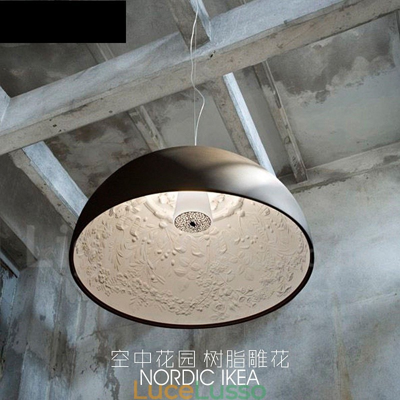 Lampada a sospensione rustica nera Lodge 1 luce
