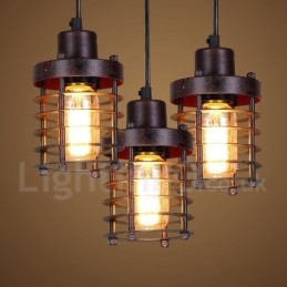Lampada a sospensione retrò vintage in rame da 1 luce