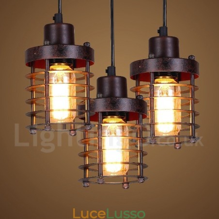 Lampada a sospensione retrò vintage in rame da 1 luce Lampada a sospensione retrò vintage in rame da 1 luce