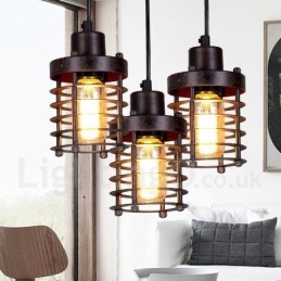 Lampada a sospensione retrò vintage in rame da 1 luce