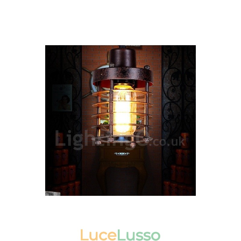 Lampada a sospensione retrò vintage in rame da 1 luce