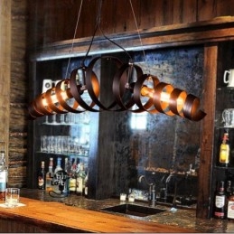 Lampada in ferro retrò, lampadario moderno minimalista in stile industriale