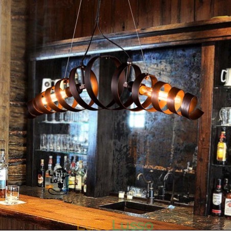 Lampada in ferro retrò, lampadario moderno minimalista in stile industriale Lampada in ferro retrò, lampadario moderno minimalista in stile industriale