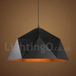 Lampada a sospensione moderna contemporanea nera a 1 luce