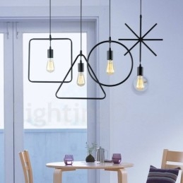 Lampada a sospensione moderna contemporanea in metallo a 1 luce