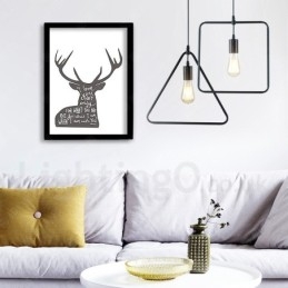 Lampada a sospensione moderna contemporanea in metallo a 1 luce