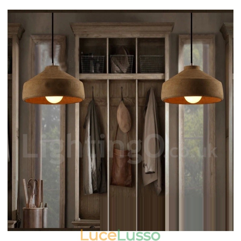 Lampada a sospensione moderna contemporanea in cemento a luce singola