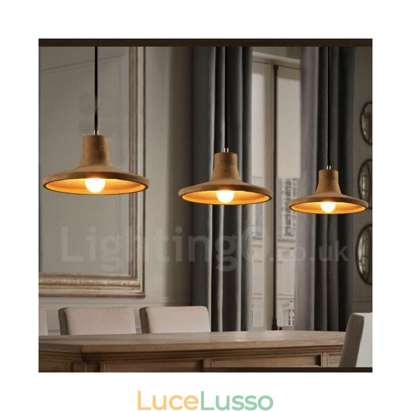 Lampada a sospensione moderna contemporanea in cemento a luce singola