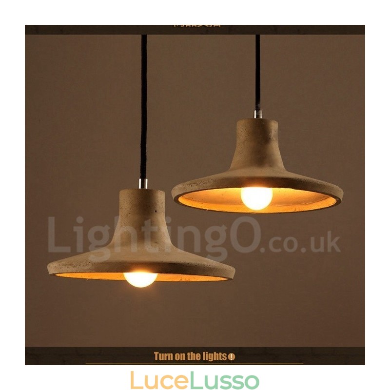 Lampada a sospensione moderna contemporanea in cemento a luce singola
