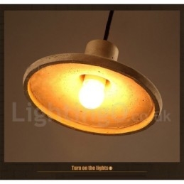 Lampada a sospensione moderna contemporanea in cemento a luce singola