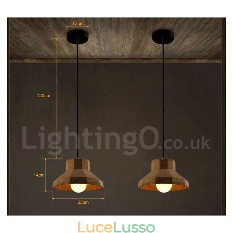 Lampada a sospensione moderna contemporanea in cemento a luce singola