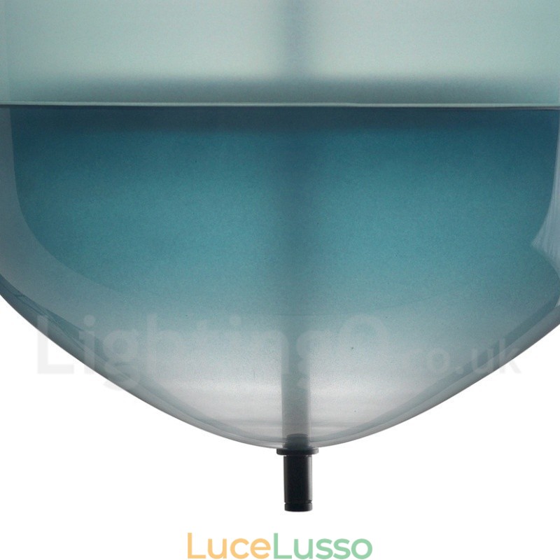 Lampada a sospensione moderna e contemporanea con paralume in vetro e colori sfumati