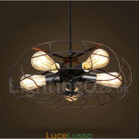 Lampada a sospensione retrò vintage a 5 luci Lampada a sospensione retrò vintage a 5 luci