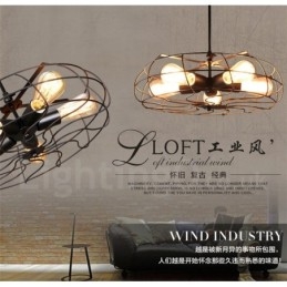 Lampada a sospensione retrò vintage a 5 luci
