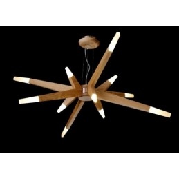 Lampada a sospensione moderna contemporanea in legno a 12 luci