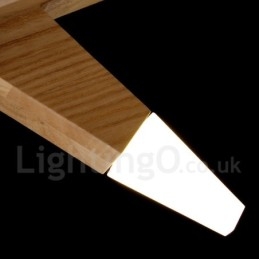 Lampada a sospensione moderna contemporanea in legno a 12 luci