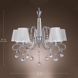 Lampadario moderno contemporaneo in cristallo elettroplaccato