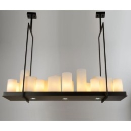 Lampada a sospensione rustica in stile vintage con candelabro