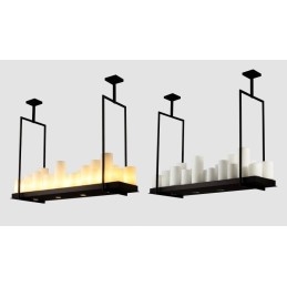 Lampada a sospensione rustica in stile vintage con candelabro