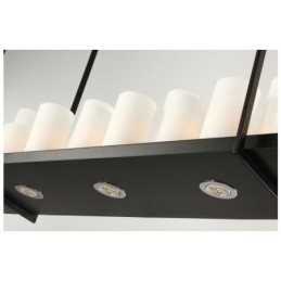 Lampada a sospensione rustica in stile vintage con candelabro