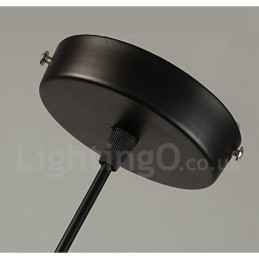 Lampada a sospensione retrò vintage in metallo a 1 luce