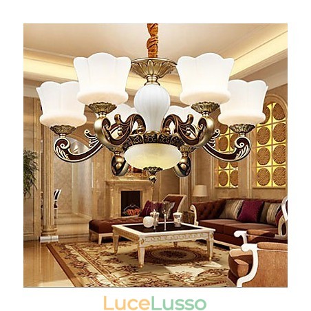 Lampada a sospensione retrò in lega di zinco creativa da giardino Lampada a sospensione retrò in lega di zinco creativa da giardino