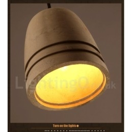 Lampada a sospensione retrò vintage in cemento