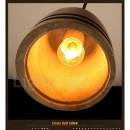 Lampada a sospensione retrò vintage in cemento