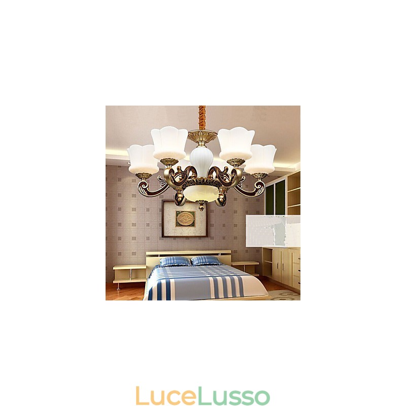 Lampada a sospensione retrò in lega di zinco creativa da giardino