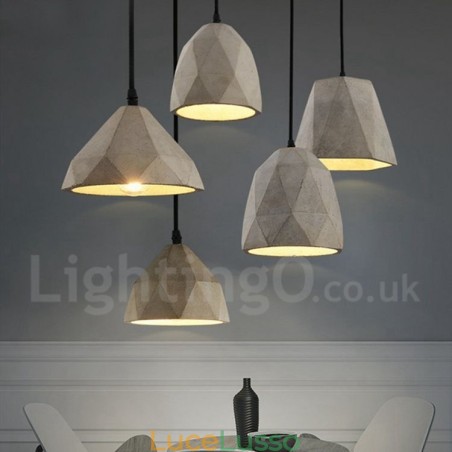 Lampada a sospensione vintage in cemento a 1 luce Lampada a sospensione vintage in cemento a 1 luce