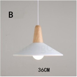 Lampada a sospensione moderna contemporanea in legno e metallo multicolore