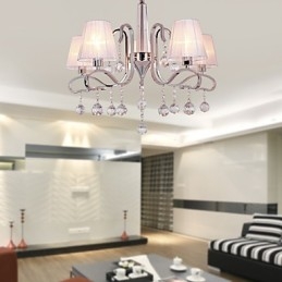 Lampadario moderno contemporaneo in cristallo elettroplaccato