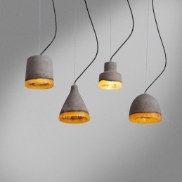 Lampada a sospensione moderna contemporanea in cemento a 1 luce