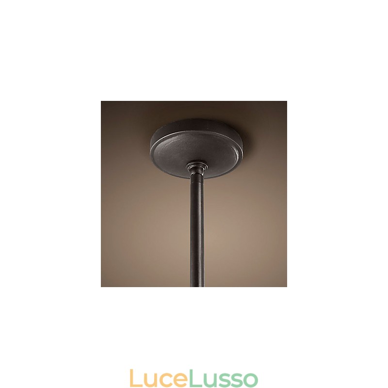 Lampada a sospensione in ferro in stile retrò con 12 luci a forma di candela