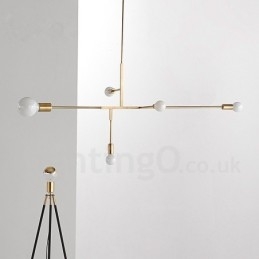 Lampadario moderno contemporaneo in rame a 5 luci