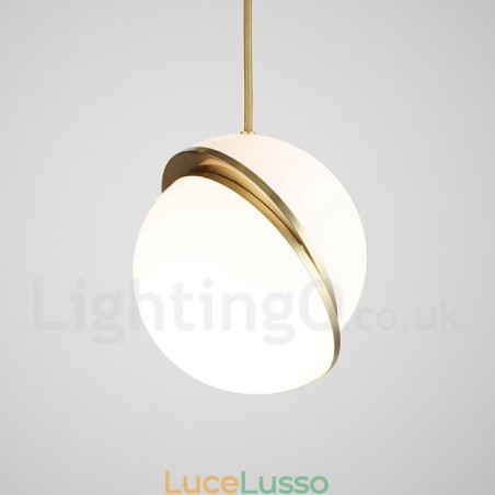 Lampada a sospensione moderna in rame e paralume in vetro Lampada a sospensione moderna in rame e paralume in vetro