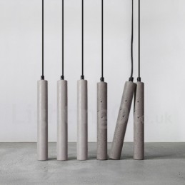 Lampada a sospensione moderna contemporanea in cemento a 1 luce