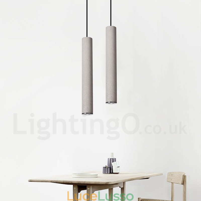 Lampada a sospensione moderna contemporanea in cemento a 1 luce