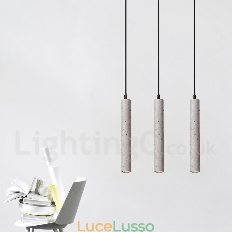 Lampada a sospensione moderna contemporanea in cemento a 1 luce