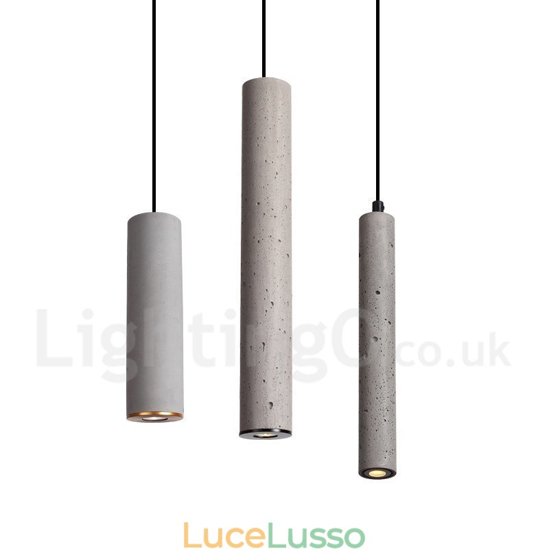 Lampada a sospensione moderna contemporanea in cemento a 1 luce