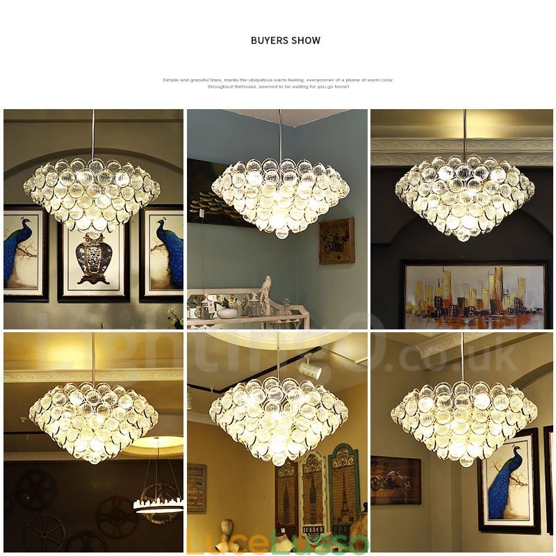 Lampada a sospensione moderna contemporanea di lusso a 1 luce