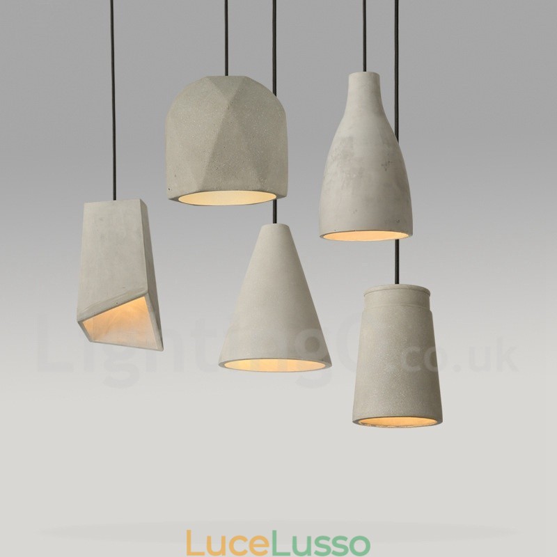 Lampada a sospensione in cemento 1 luce